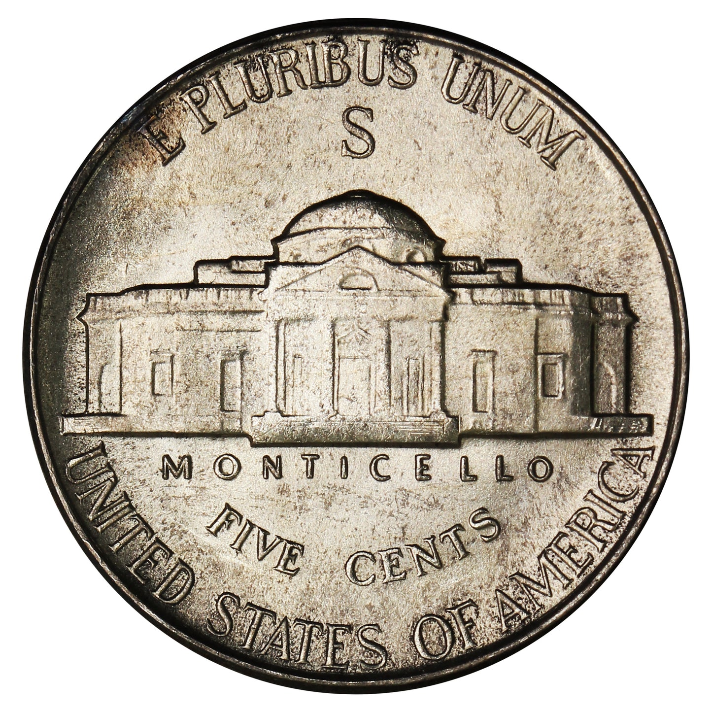 1944 S USA Silver Nickel Choice Brilliant Uncirculated (MS64)