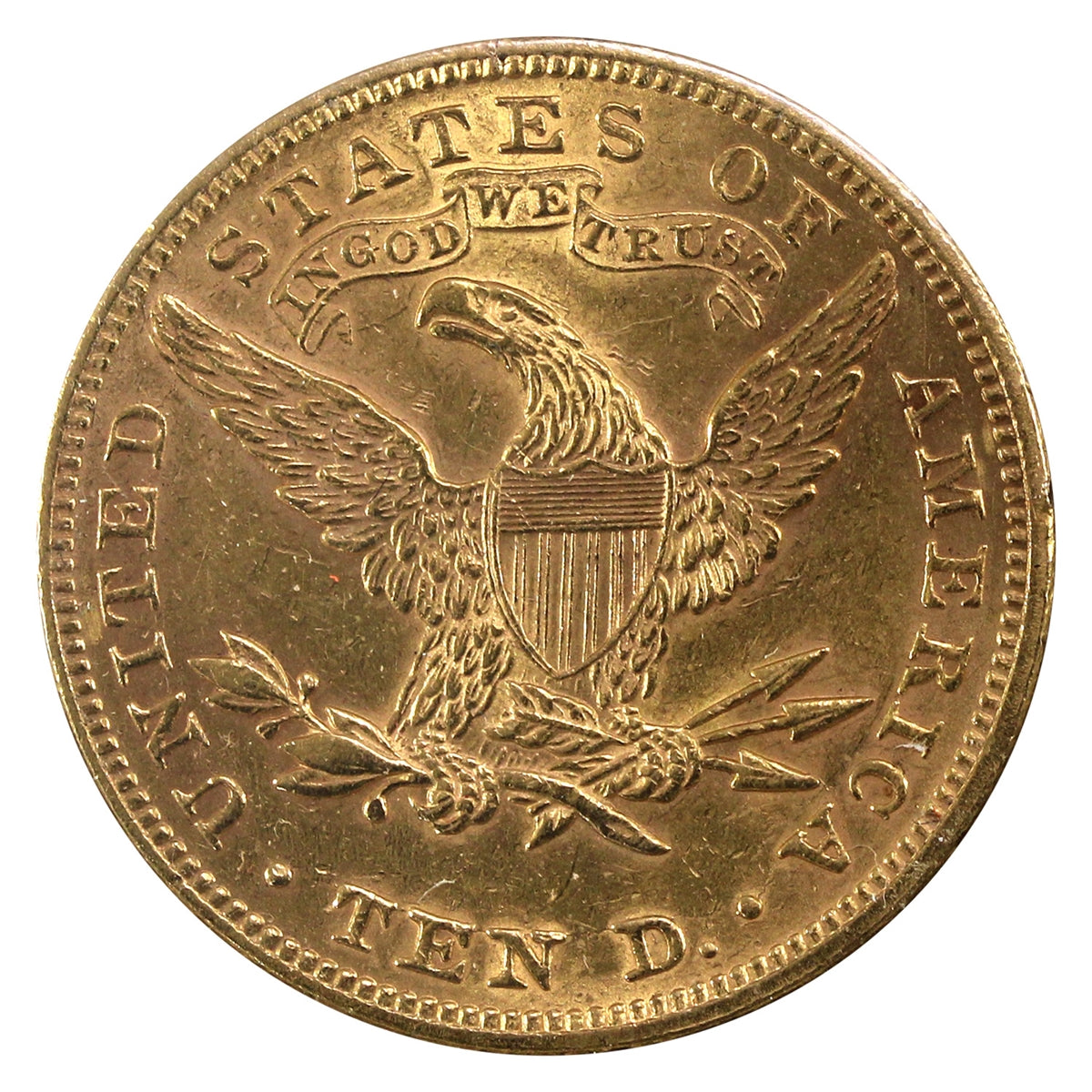 1897 USA $10 Gold Eagle Almost Uncirculated (AU50)
