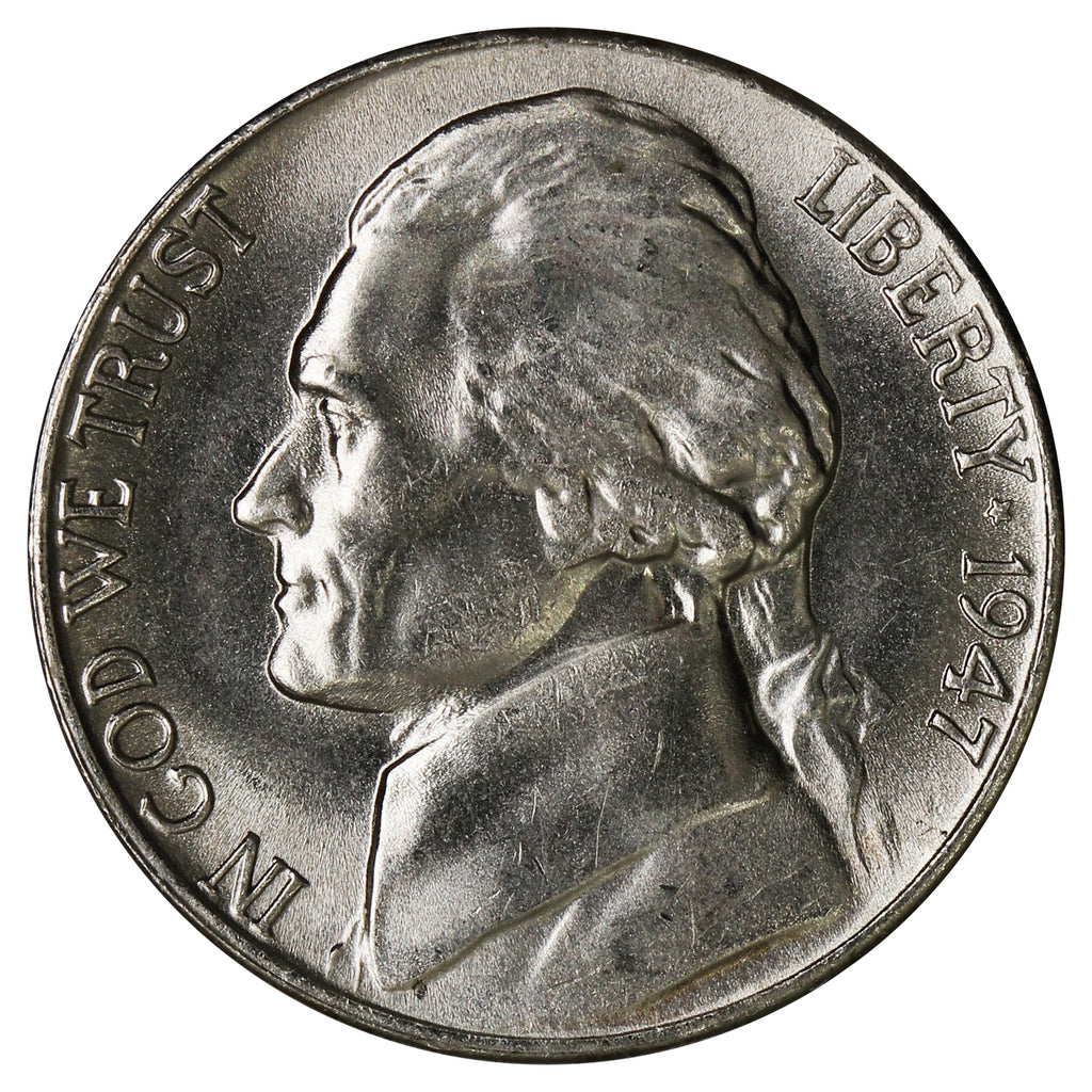 1947 S USA Nickel Choice Brilliant Uncirculated (MS64)