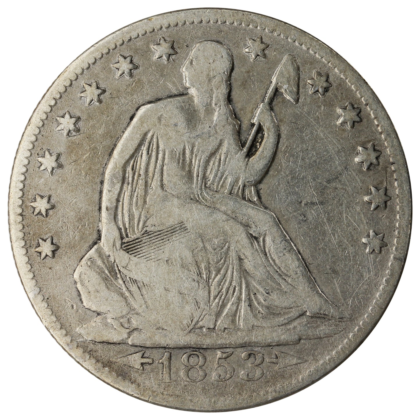 1853 O USA Half Dollar Fine (F12) $
