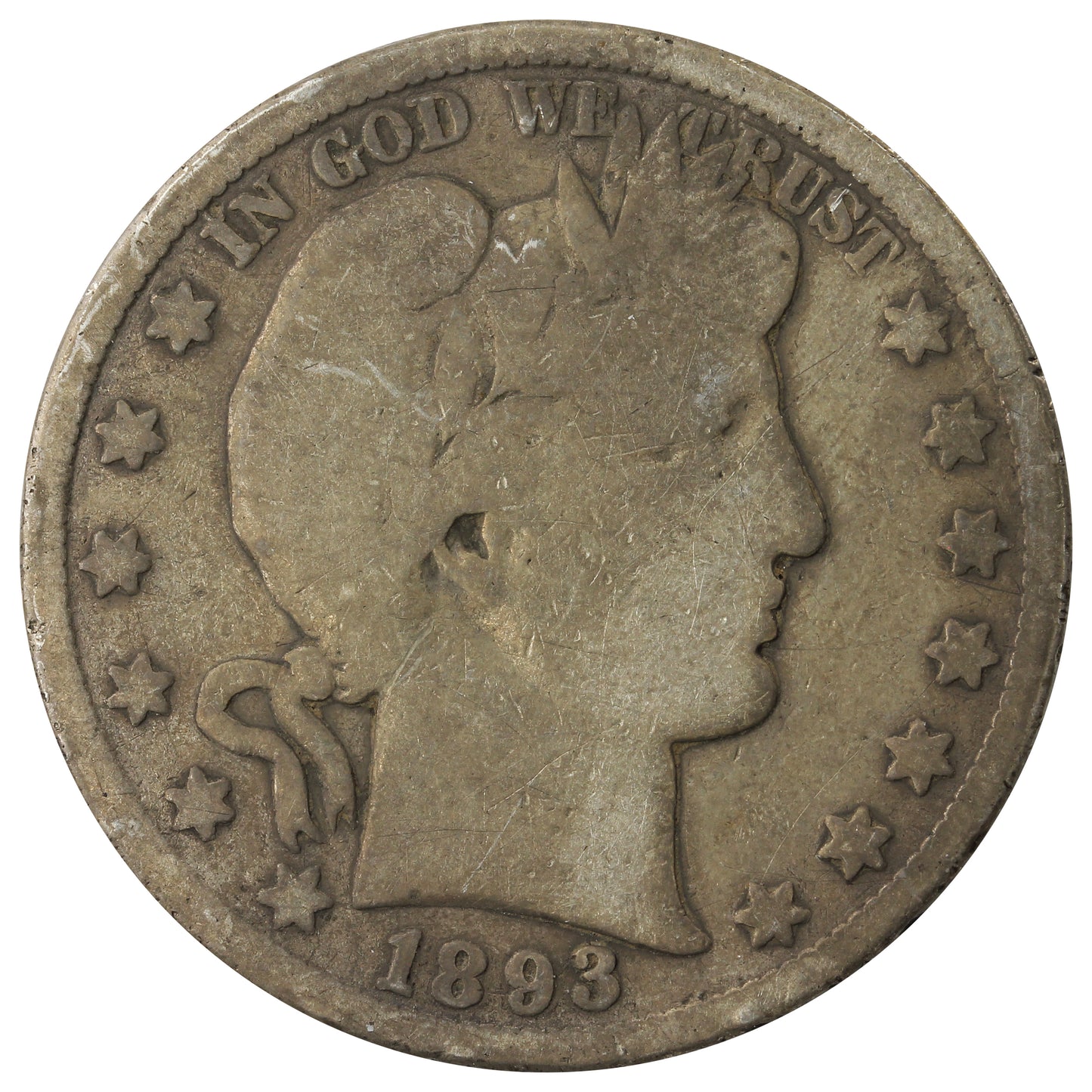 1893 S USA Half Dollar About Good (AG3) $