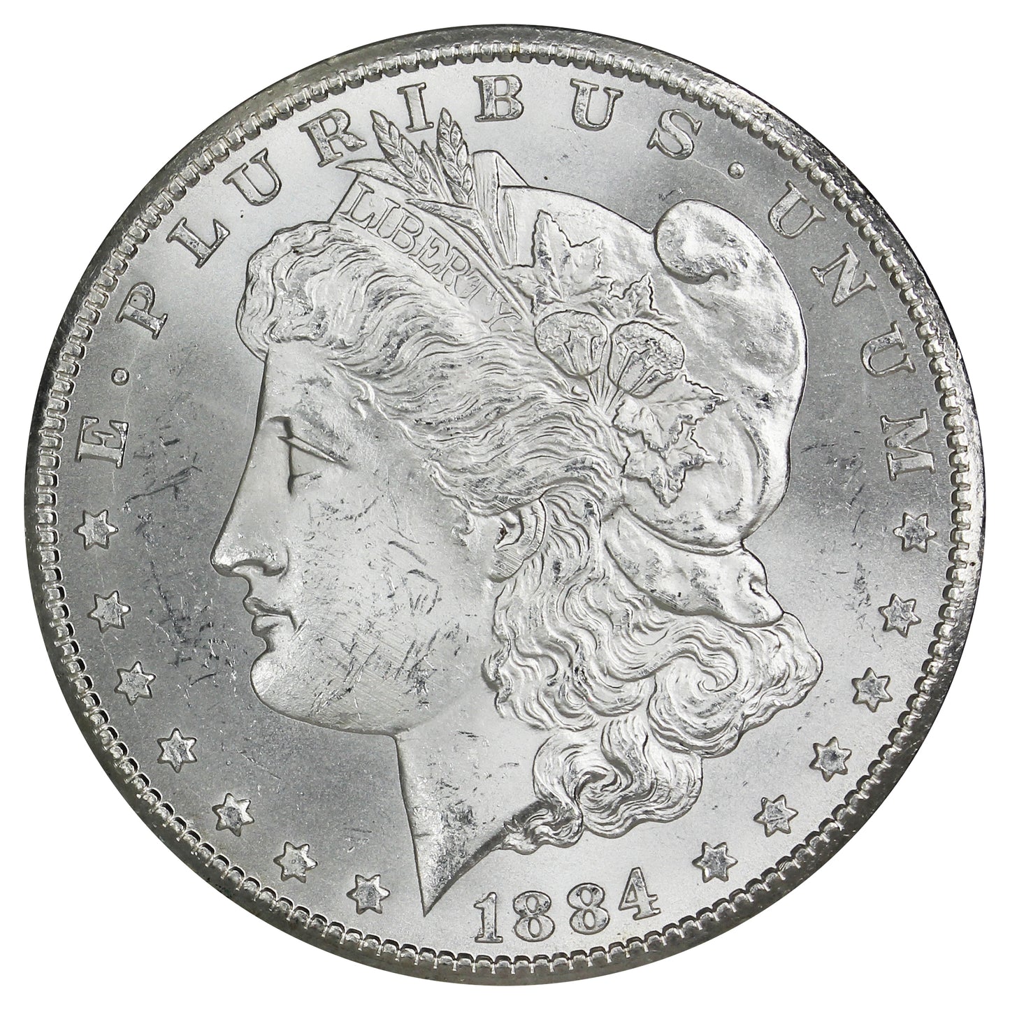 1884 CC USA Dollar Brilliant Uncirculated (MS63) $