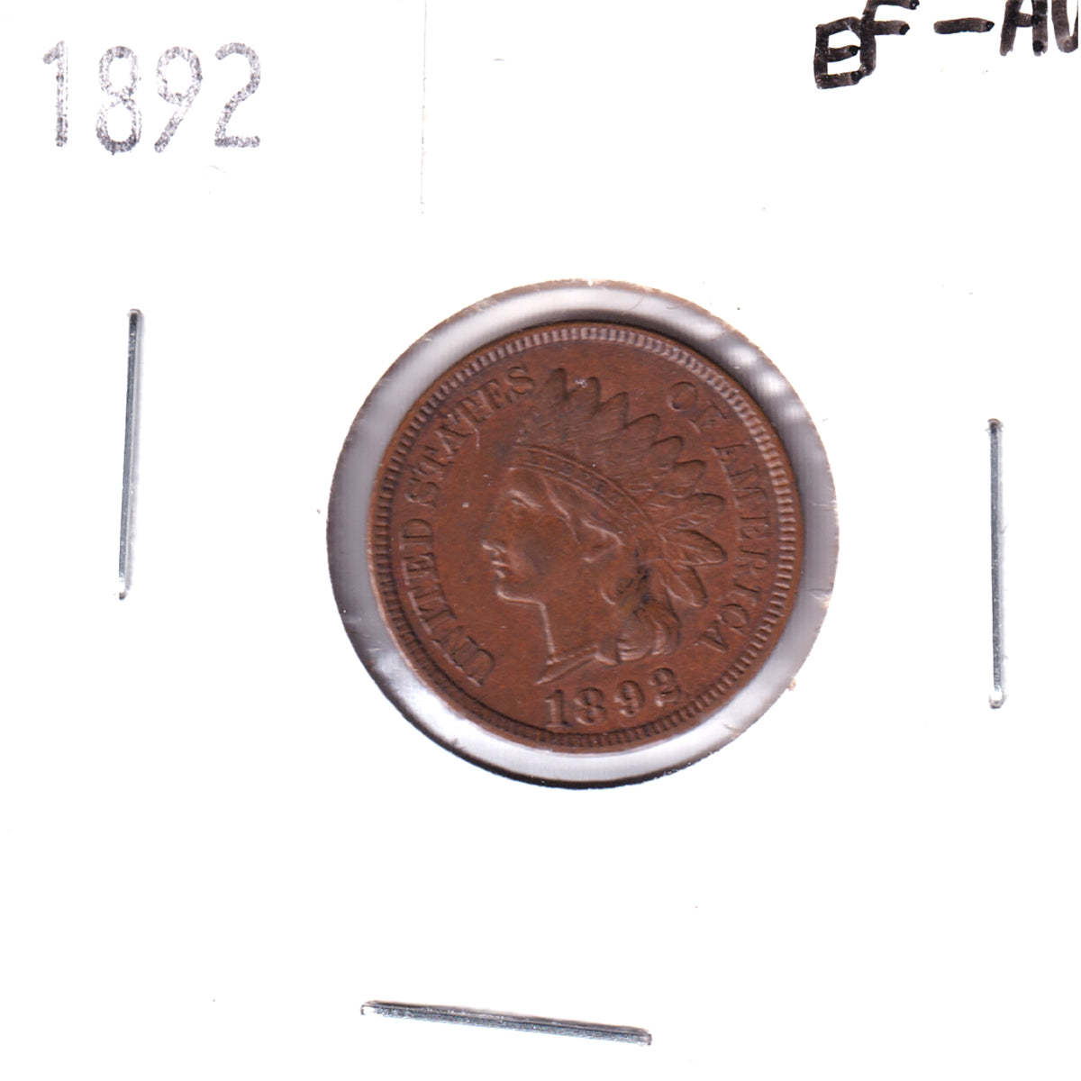 1892 USA Cent EF-AU (EF45)