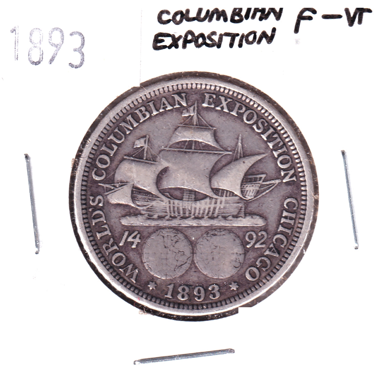 1893 Columbian Exposition USA Half Dollar F-VF (F15)