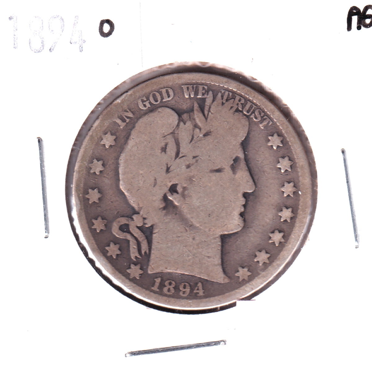 1894 O USA Half Dollar About Good (AG3)