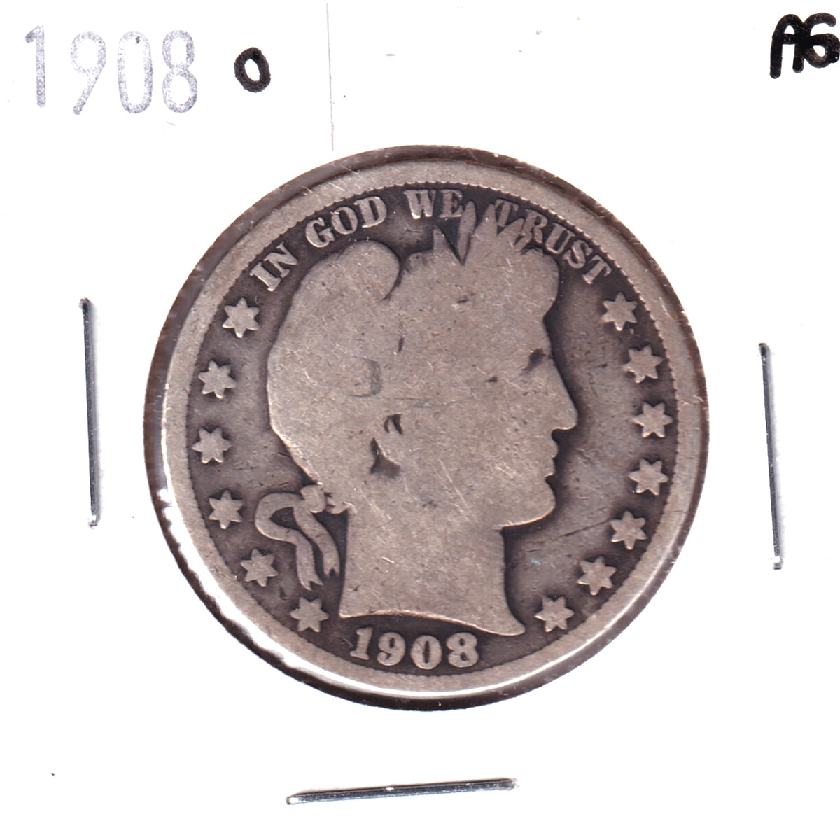 1908 O USA Half Dollar About Good (AG3)