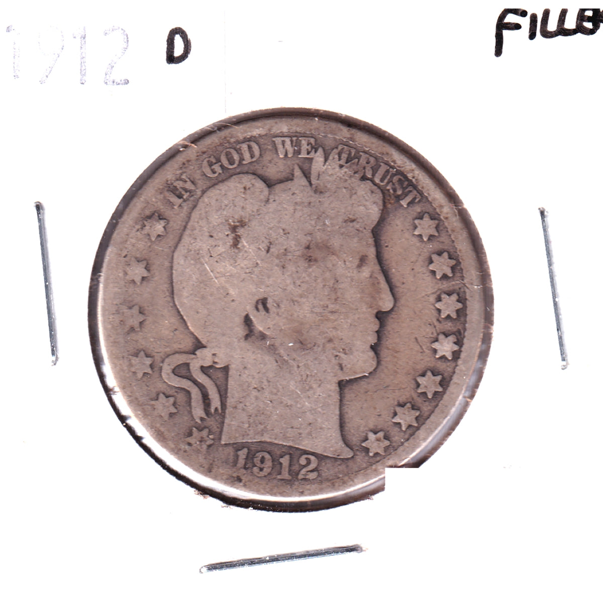 1912 D USA Half Dollar Filler