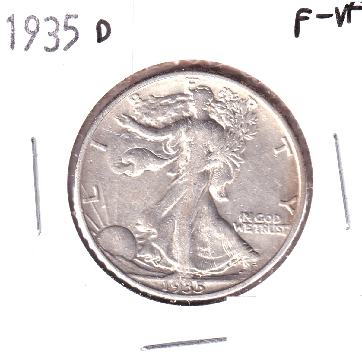 1935 D USA Half Dollar F-VF (F15)