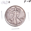 1943 D USA Half Dollar F-VF (F15)