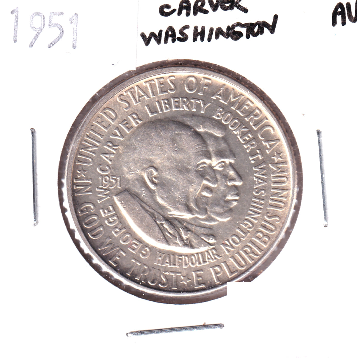 1951 Carver-Washington USA Half Dollar Almost Uncirculated (AU50)
