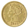 1851 USA $2.50 Gold Quarter Eagle Extra Fine (EF40) $