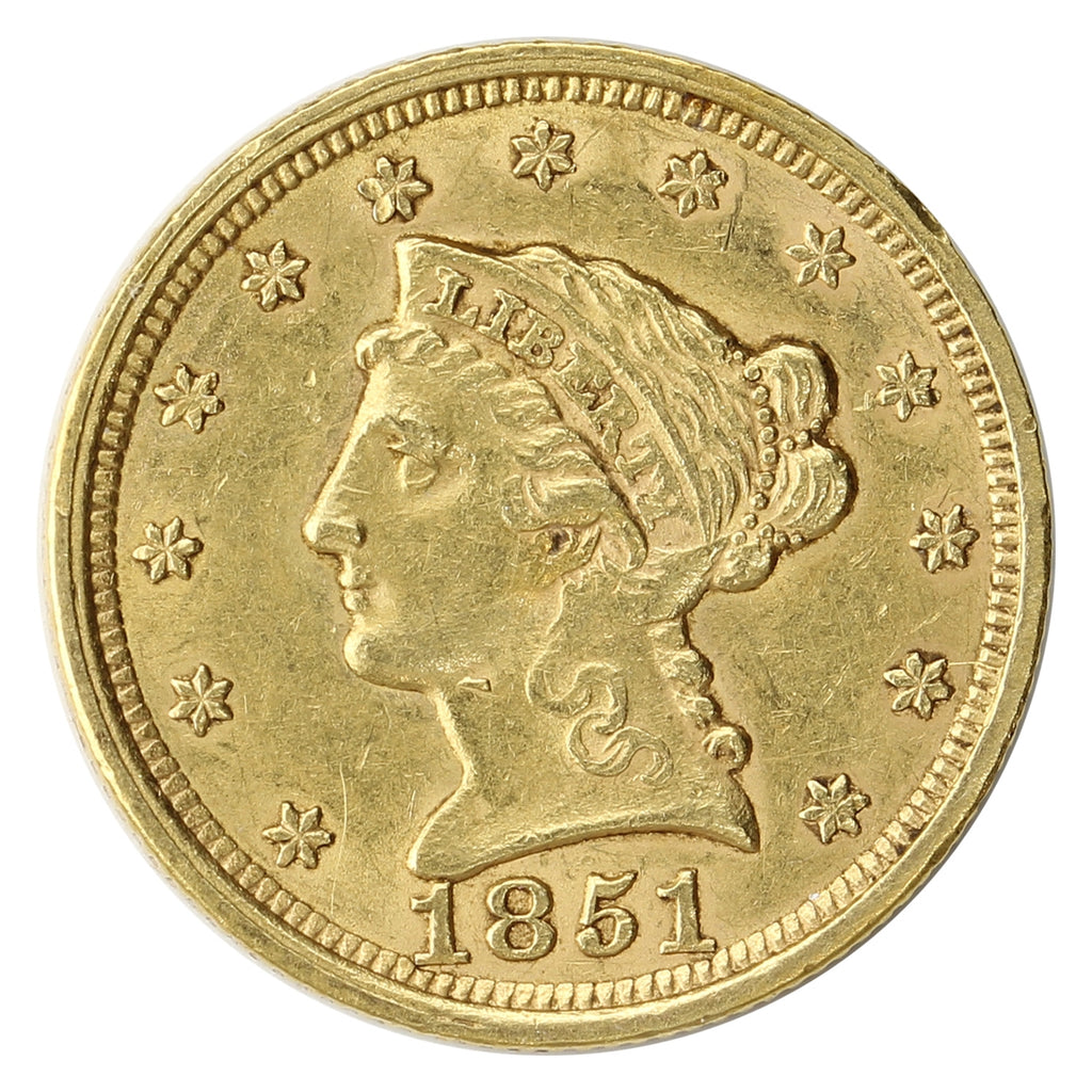 1851 USA $2.50 Gold Quarter Eagle Extra Fine (EF40) $