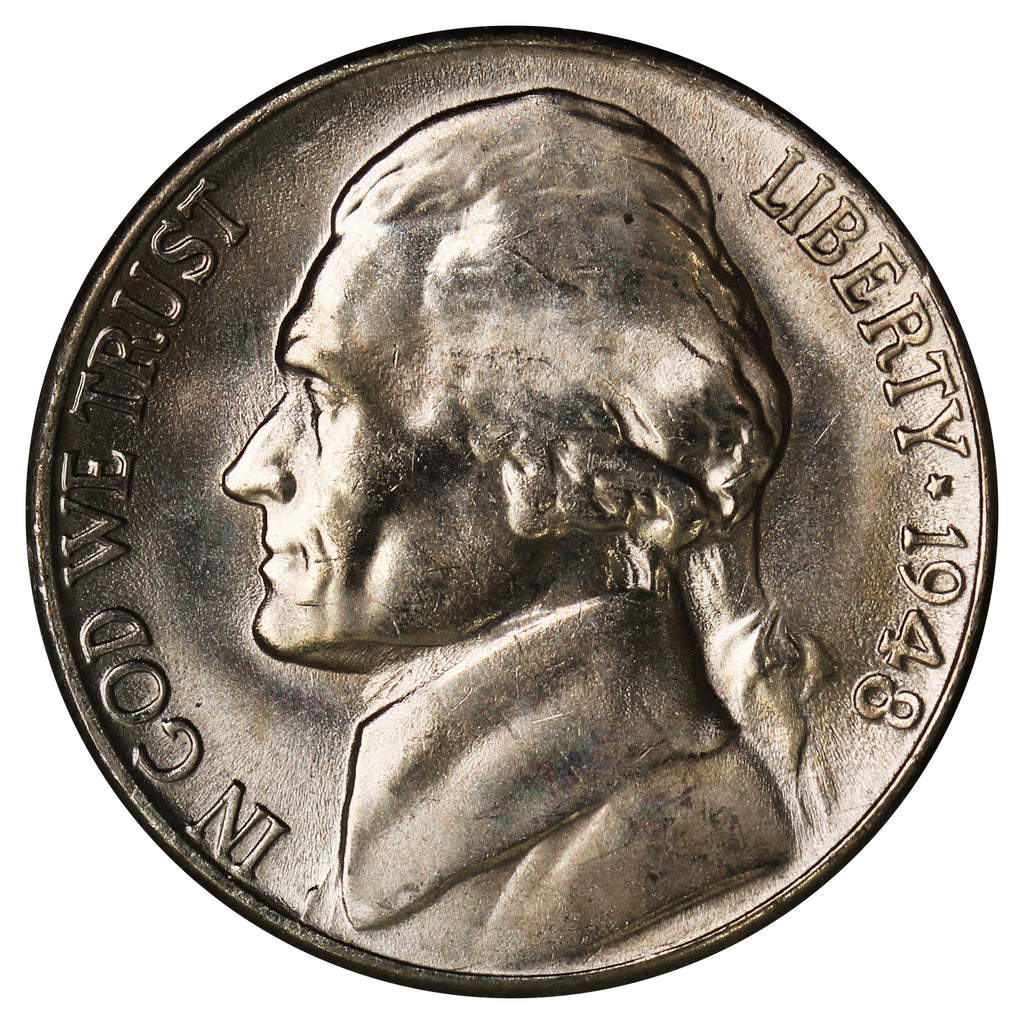 1948 S USA Nickel Choice Brilliant Uncirculated (MS64)