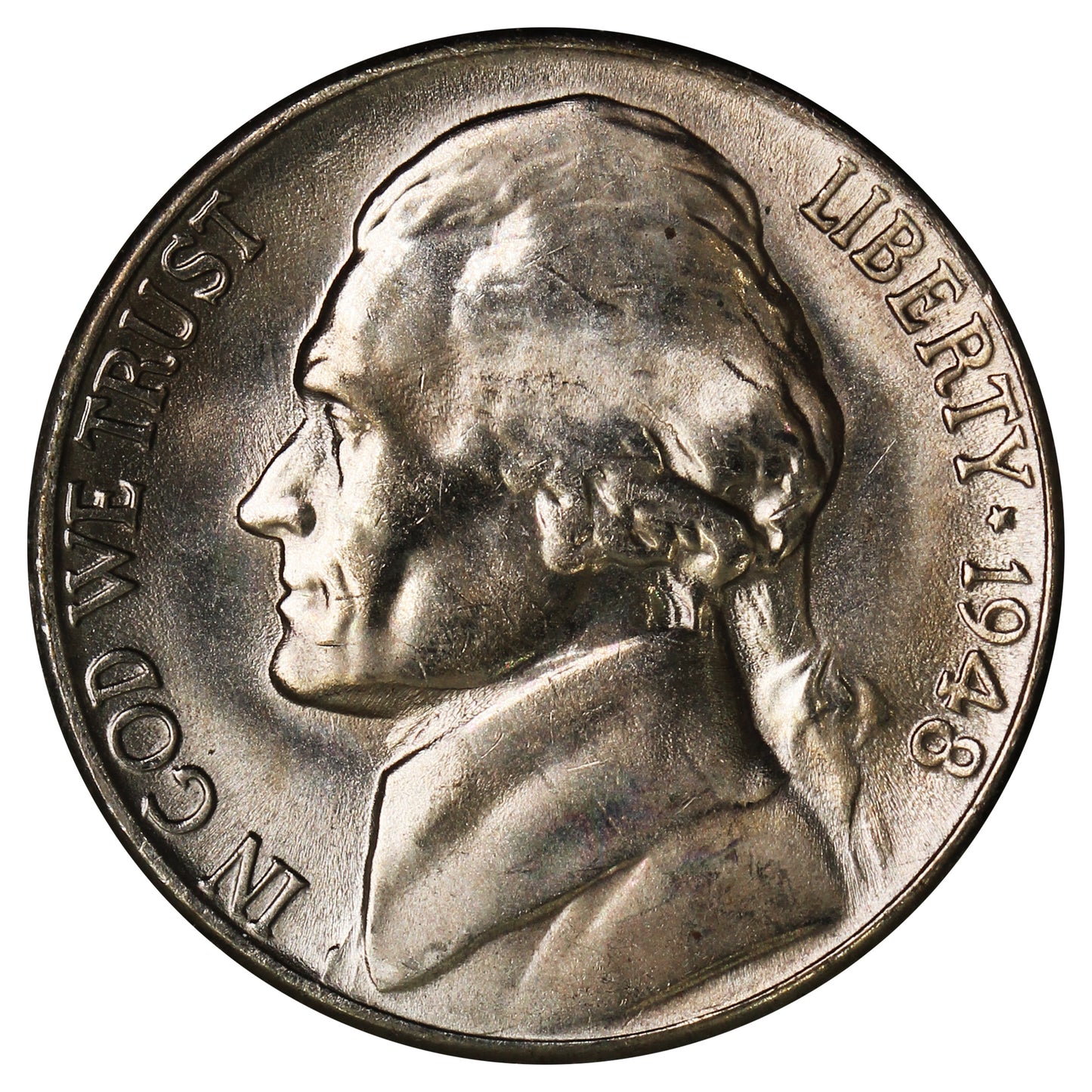 1948 S USA Nickel Choice Brilliant Uncirculated (MS64)