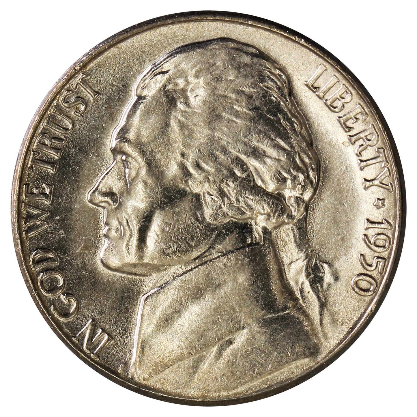 1950 USA Nickel Choice Brilliant Uncirculated (MS64)