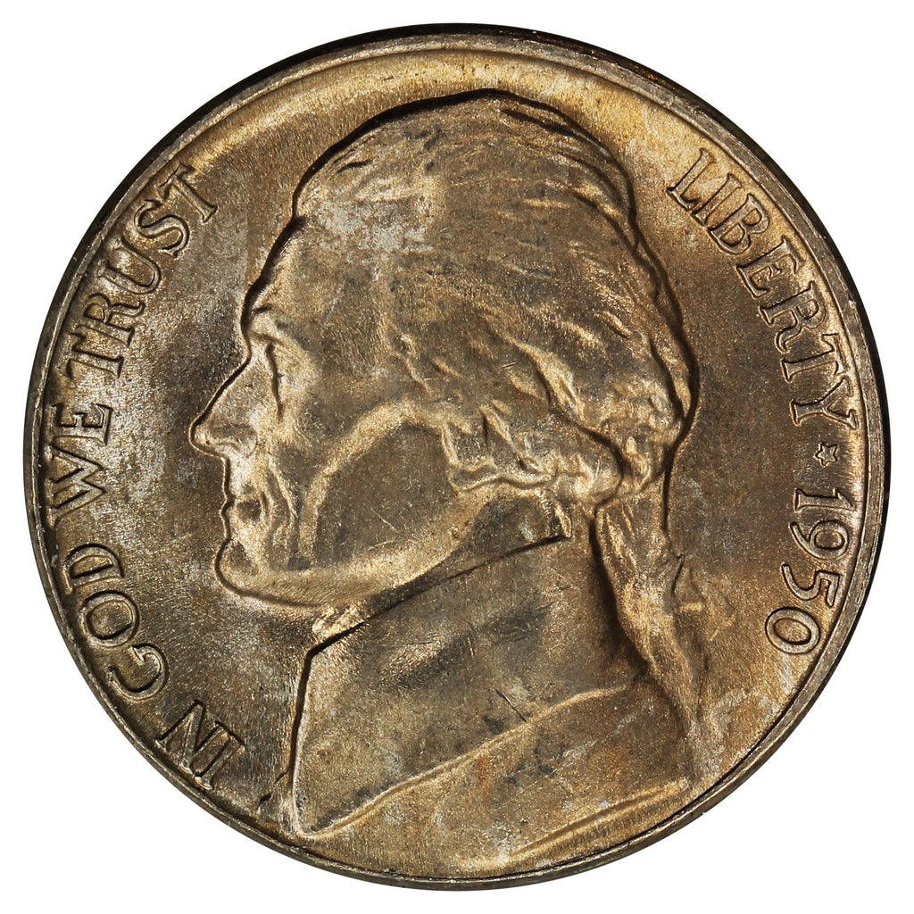 1950 D USA Nickel Choice Brilliant Uncirculated (MS64)