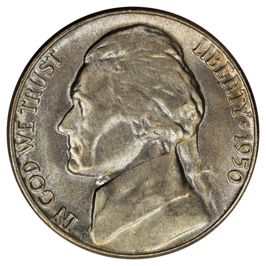 1950 D USA Nickel Brilliant Uncirculated (MS63)