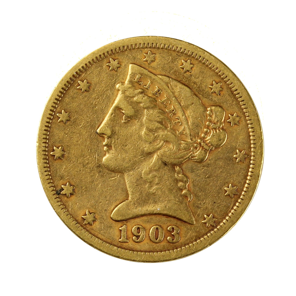 1903 S USA $5.00 Gold Half Eagle Very Fine (VF20)