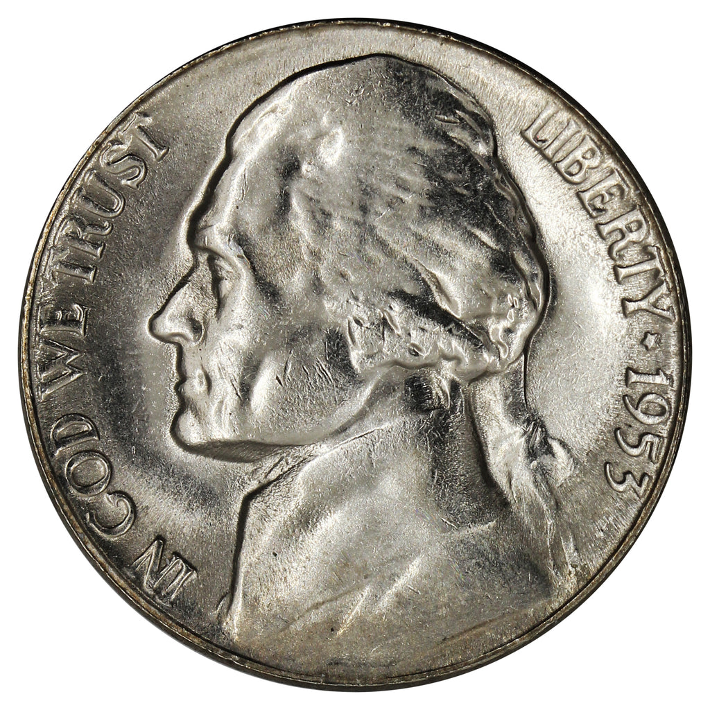 1953 S USA Nickel Choice Brilliant Uncirculated (MS64)