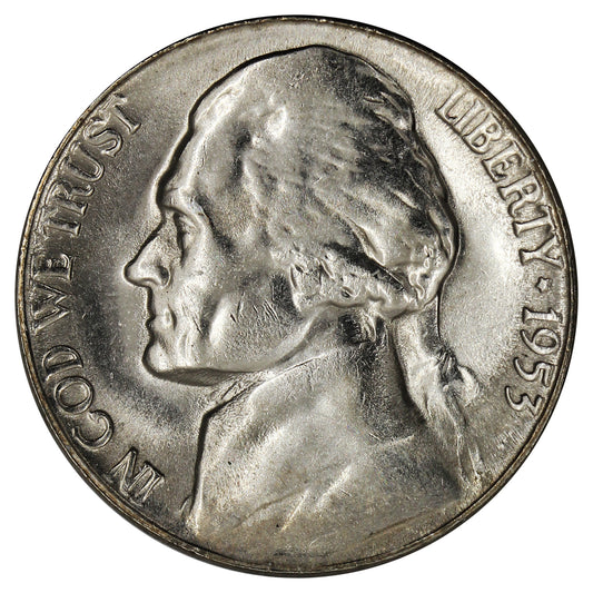 1953 S USA Nickel Choice Brilliant Uncirculated (MS64)