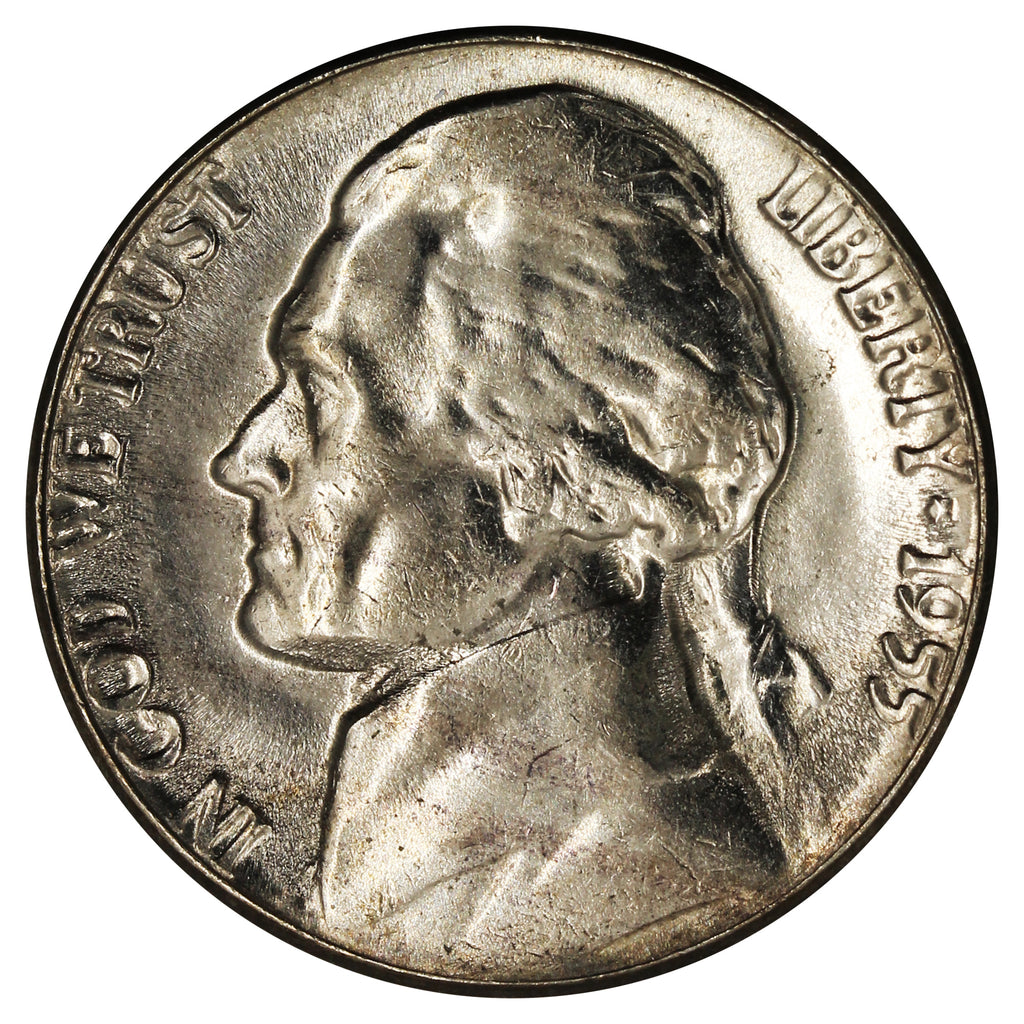 1955 USA Nickel Choice Brilliant Uncirculated (MS64)