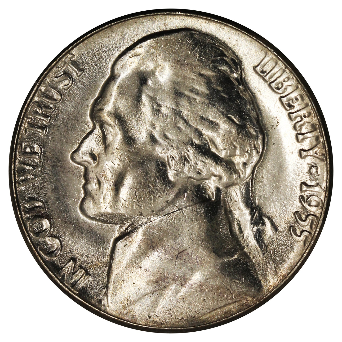 1955 USA Nickel Choice Brilliant Uncirculated (MS64)
