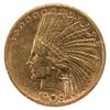 1908 USA Motto $10 Gold Eagle EF-AU (EF45)