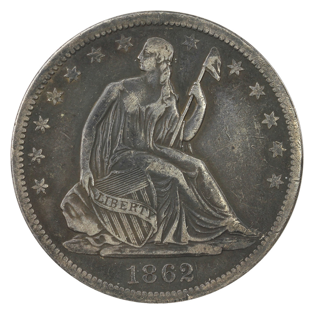 1862 S USA Half Dollar Very Fine (VF20) $