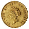 1854 Indian Head USA Gold Dollar EF-AU (EF45)