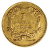 1854 Indian Head USA Gold Dollar EF-AU (EF45)
