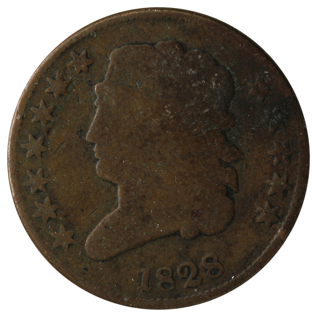 1828 12 Stars USA Half Cent Good (G-4) $
