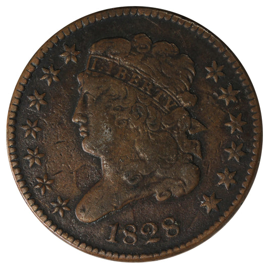 1828 13 Stars USA Half Cent Very Fine (VF-20) $