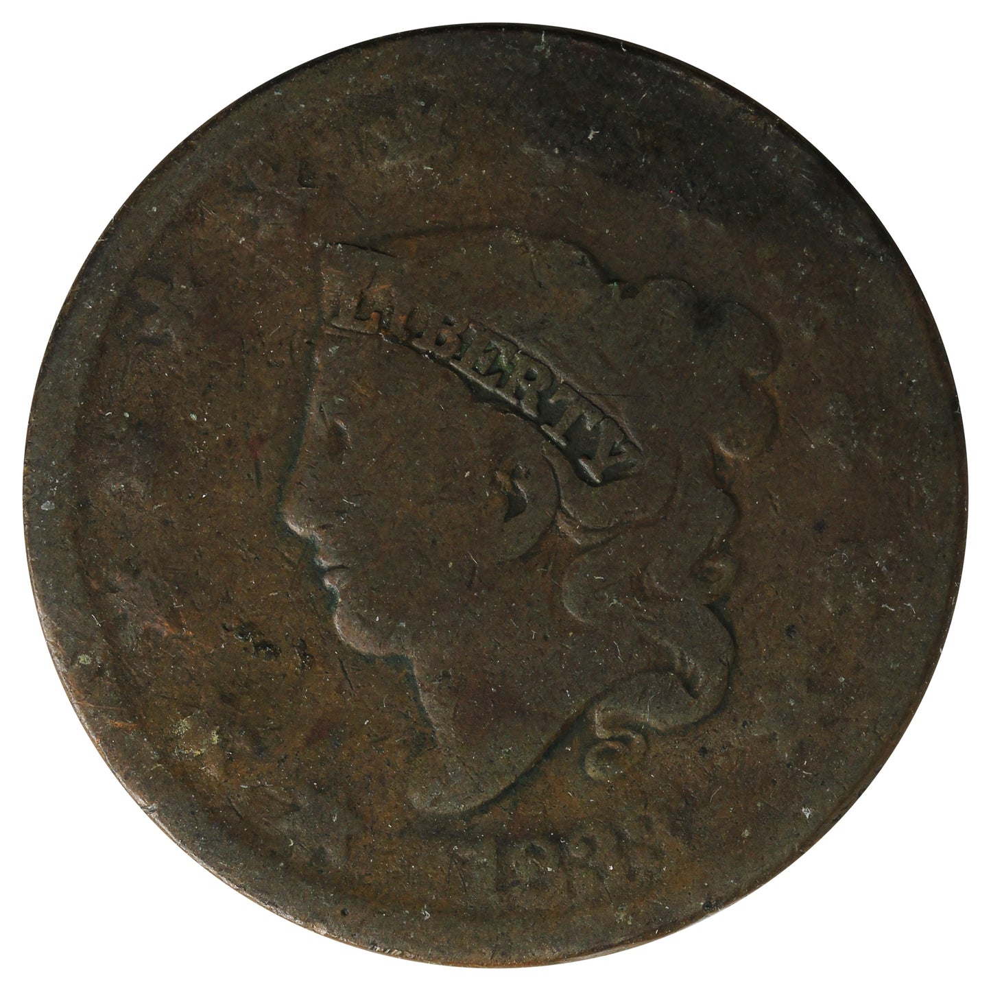 1829 Large Letters USA Cent G-VG (G6) $