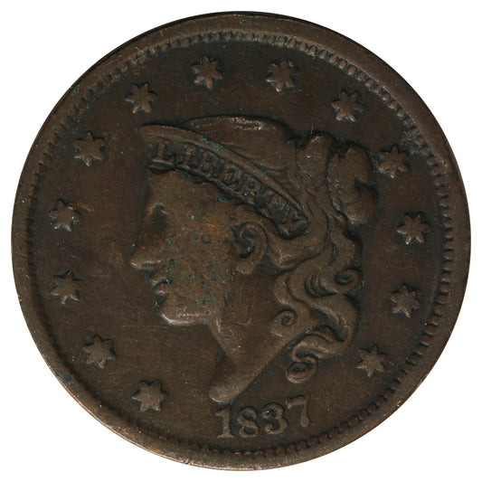 1837 Small Letters USA Cent F-VF (F-15) $