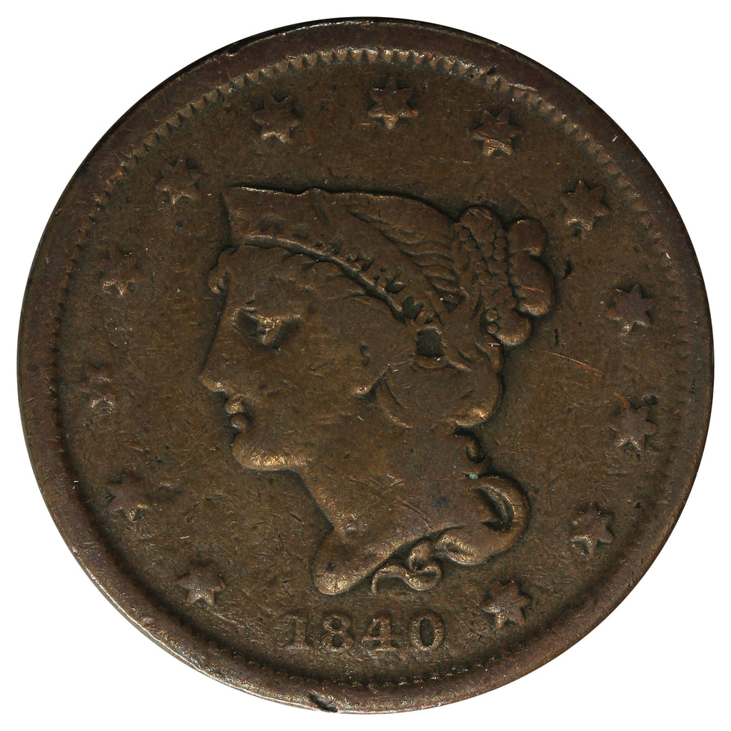 1840 Small Date USA Cent Very Good (VG8) $