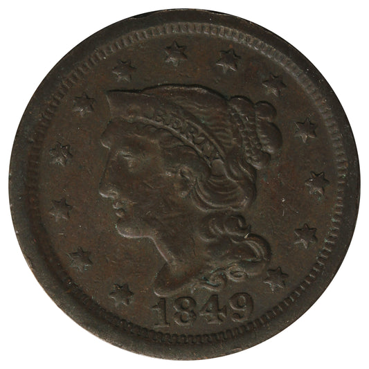 1849 USA Cent Very Fine (VF-20) $
