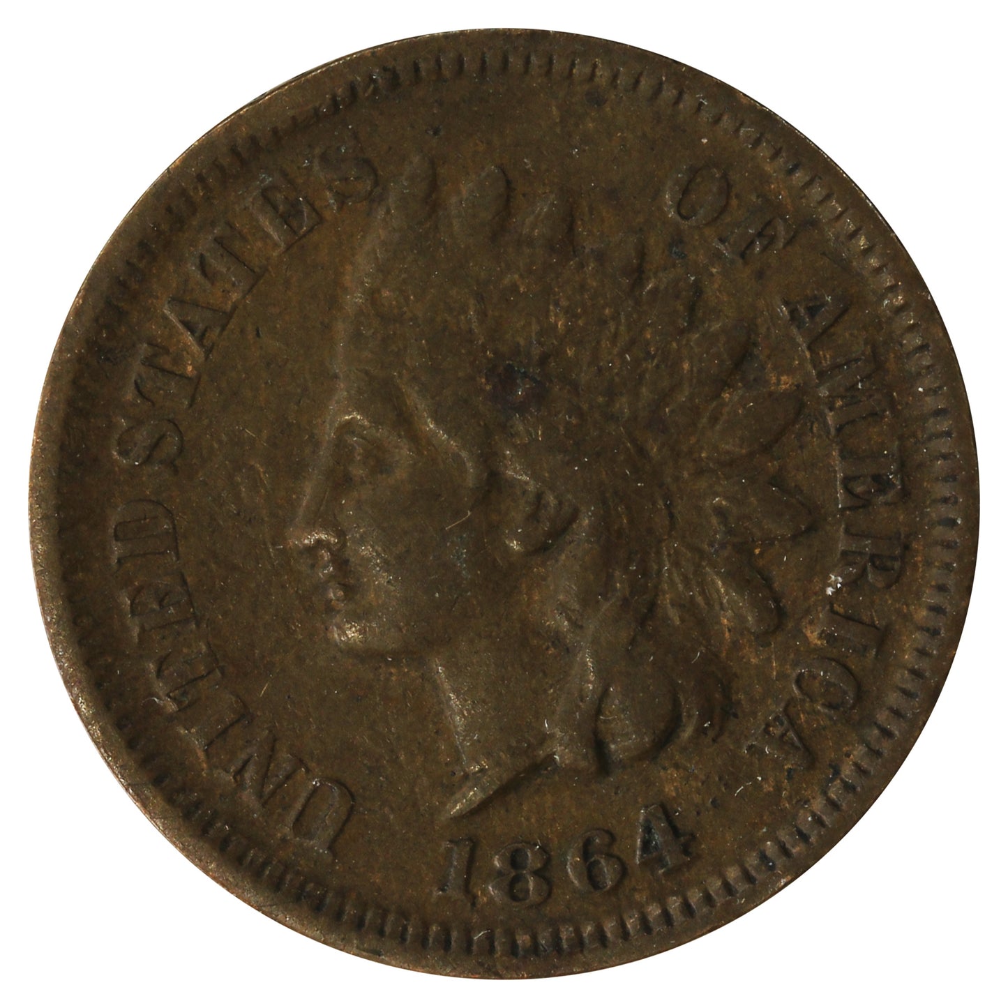 1864 Var. 3 With L USA Cent Fine (F12) $