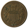 1865 USA 2 Cents Almost Uncirculated (AU-50) $