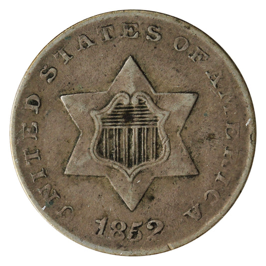 1852 USA 3 Cents Very Fine (VF-20) $