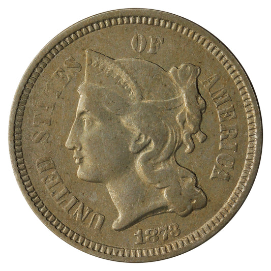 1873 Closed 3 USA 3 Cents Very Fine (VF-20) $