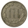 1873 Open 3 USA 3 Cents VF-EF (VF-30) $