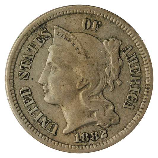 1882 USA 3 Cents Extra Fine (EF-40) $