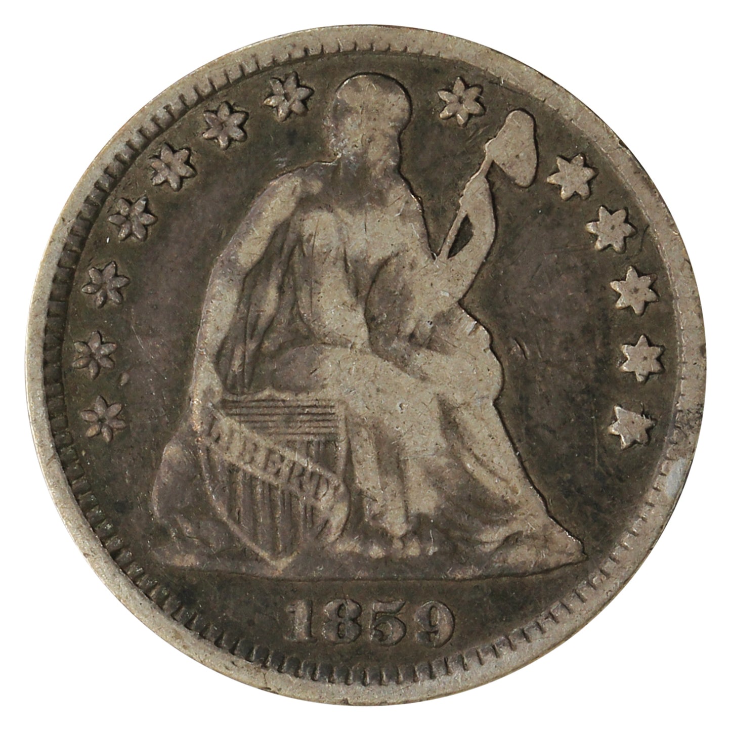 1859 USA Half Dime Fine (F-12) $