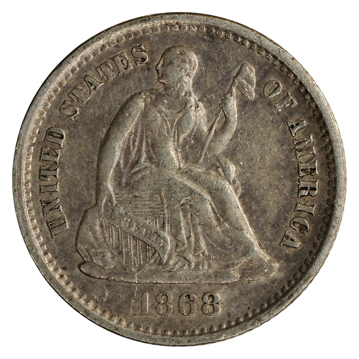 1868 S USA Half Dime VF-EF (VF-30) $