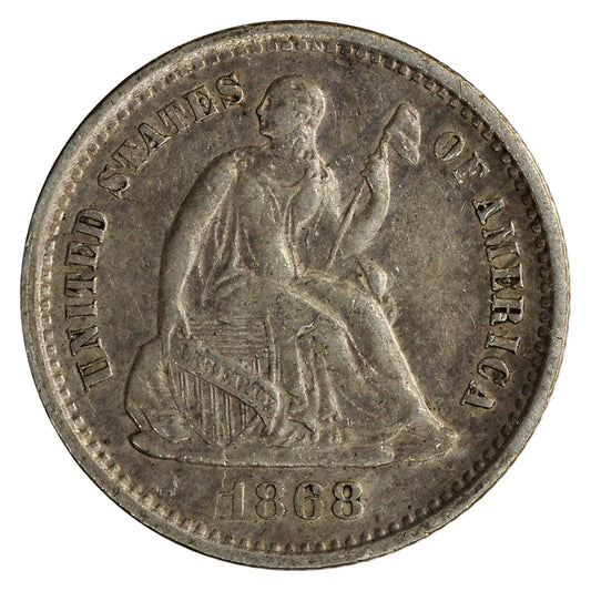 1868 S USA Half Dime VF-EF (VF-30) $