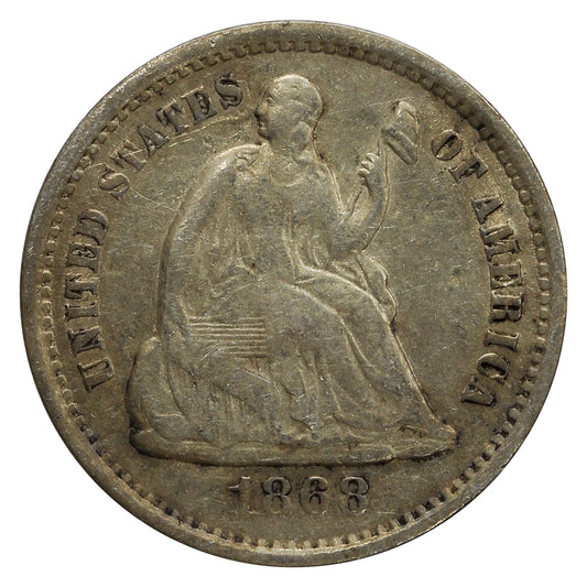 1868 S USA Half Dime VG-F (VG-10) $
