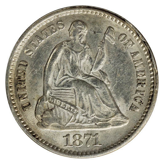 1871 USA Half Dime AU-UNC (AU-55) $