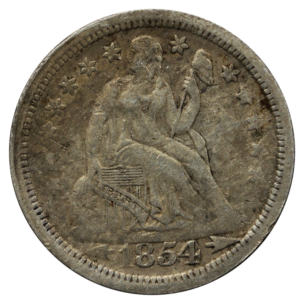 1854 USA Dime Very Fine (VF-20) $