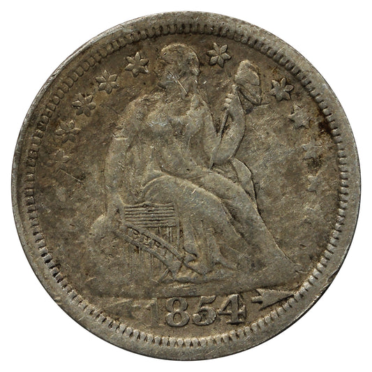 1854 USA Dime Very Fine (VF-20) $