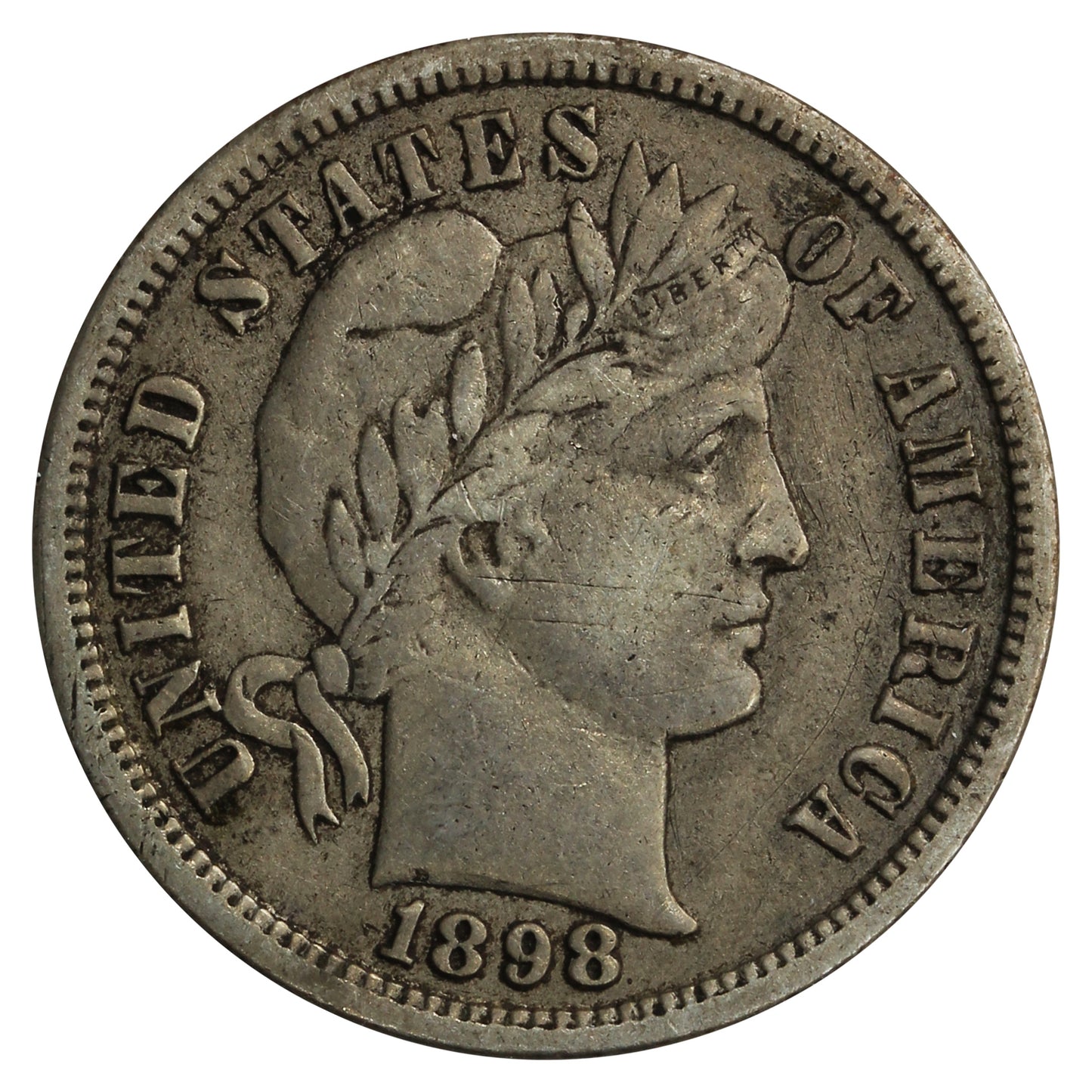 1898 S USA Dime Very Fine (VF20) $